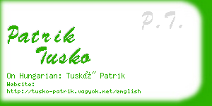 patrik tusko business card